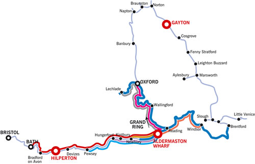 Aldermaston Wharf cruising map