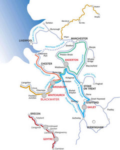 Canal boating holidays map