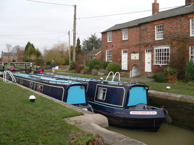 A double lock on the Grand Union Canal