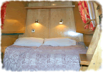 Double bed in its own private bedroom on the 4 and 6 berth canal boats.