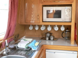 The Galley on the canalboat.