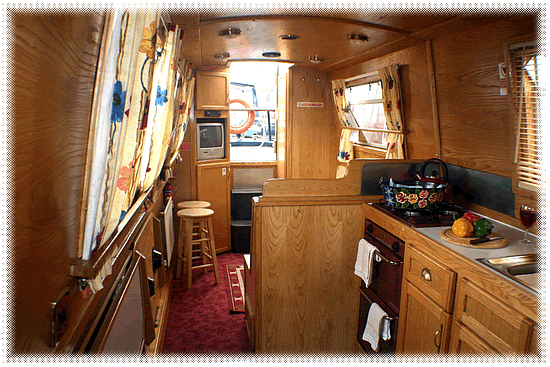 We have fully equipped kitchens on our narrowboats.