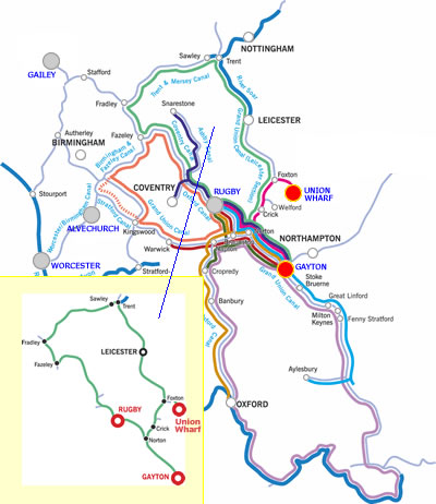 The East Midlands Ring canal boat holiday route