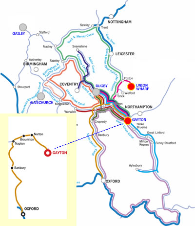 Oxford and return canal boat holiday route