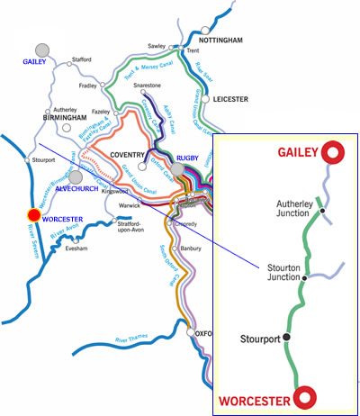 Staffordshire and Return Canal boat holiday route