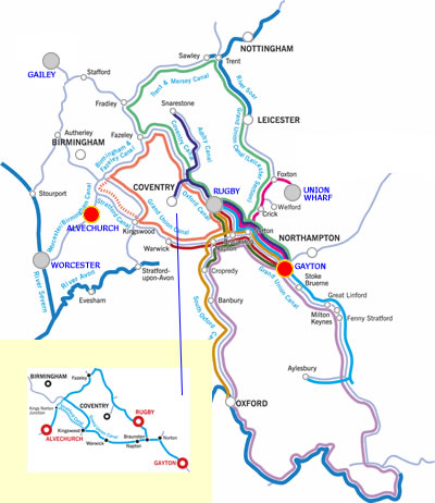 The Warwickshire Ring Canal Boat Holiday Route
