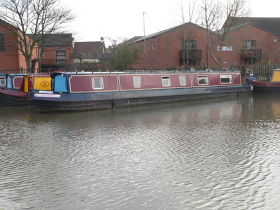 Narrowboat moored